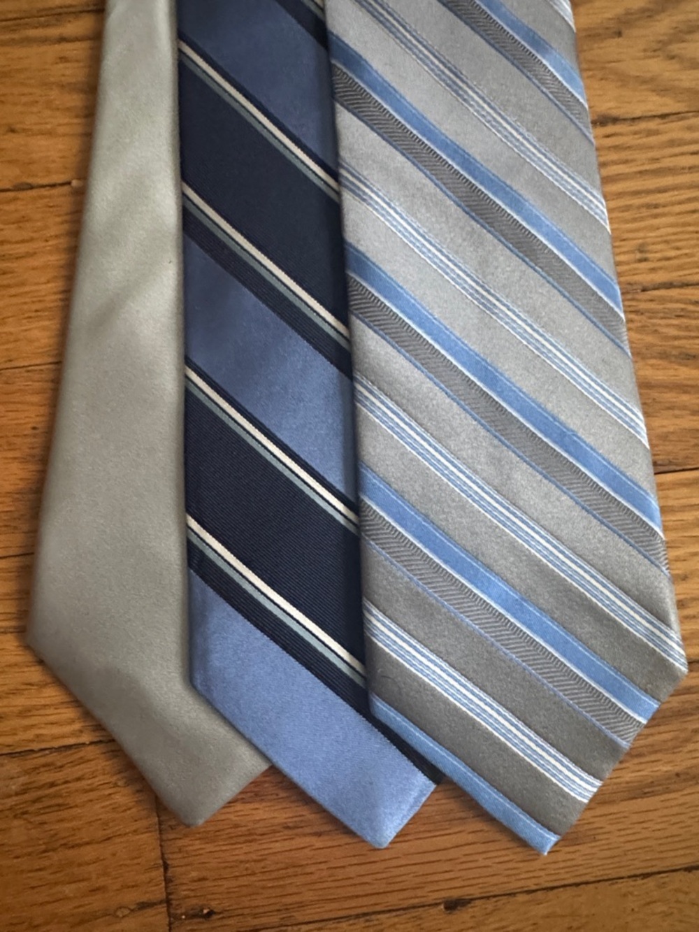 Men’s Classic Silk Tie Set (blue and gray)